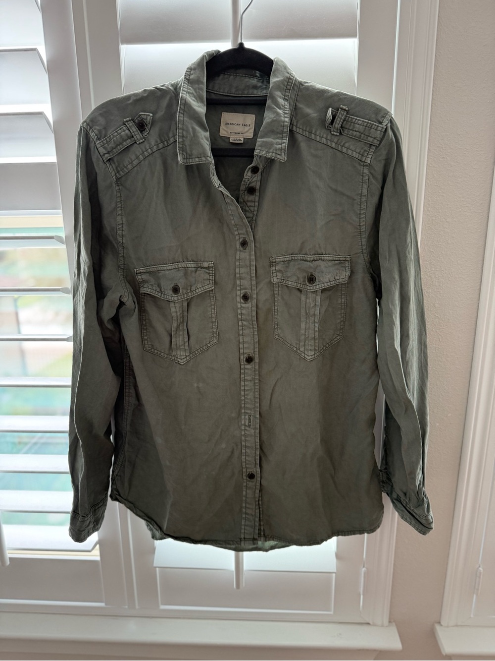 American Eagle Women’s  Casual Military-Style Boyfriend Fit